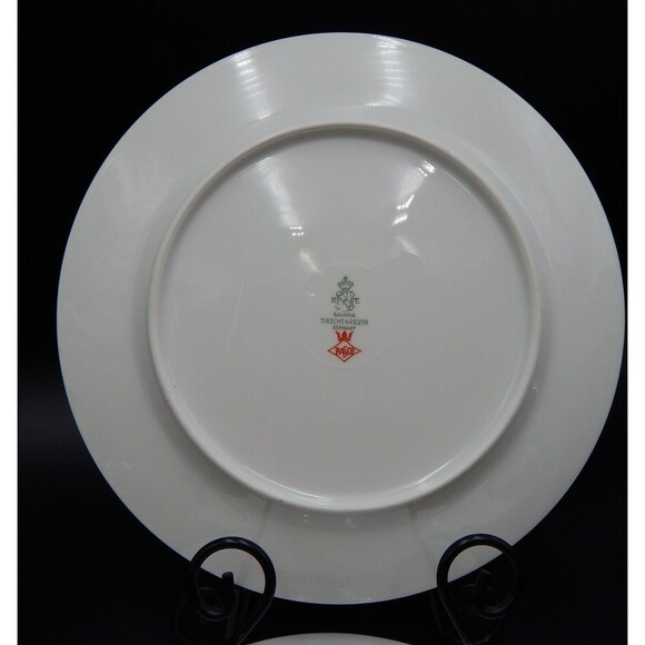 Tirschenreuth Bavaria The Elgin Dinner Plates Set of 4 Germany 10 Inch Silver - Picture 10 of 11